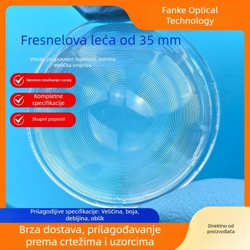 Svjetiljka s Fresnelovim lećama i LED lećom, teleskop, žarišna duljina 21 mm, promjer za izrez
