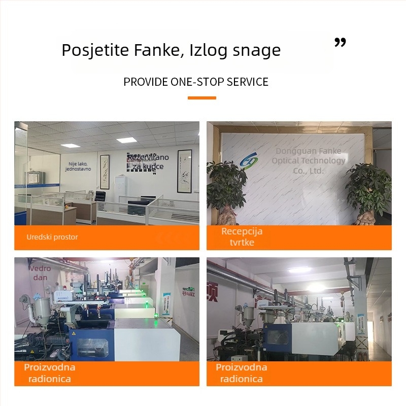 Svjetiljka s Fresnelovim lećama i LED lećom, teleskop, žarišna duljina 21 mm, promjer za izrez