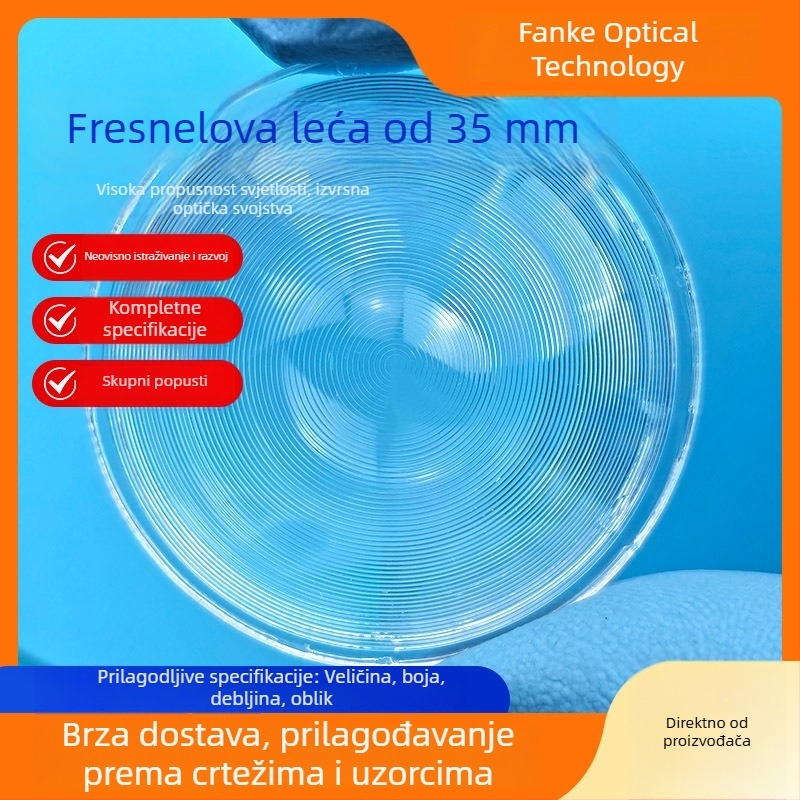 Svjetiljka s Fresnelovim lećama i LED lećom, teleskop, žarišna duljina 21 mm, promjer za izrez