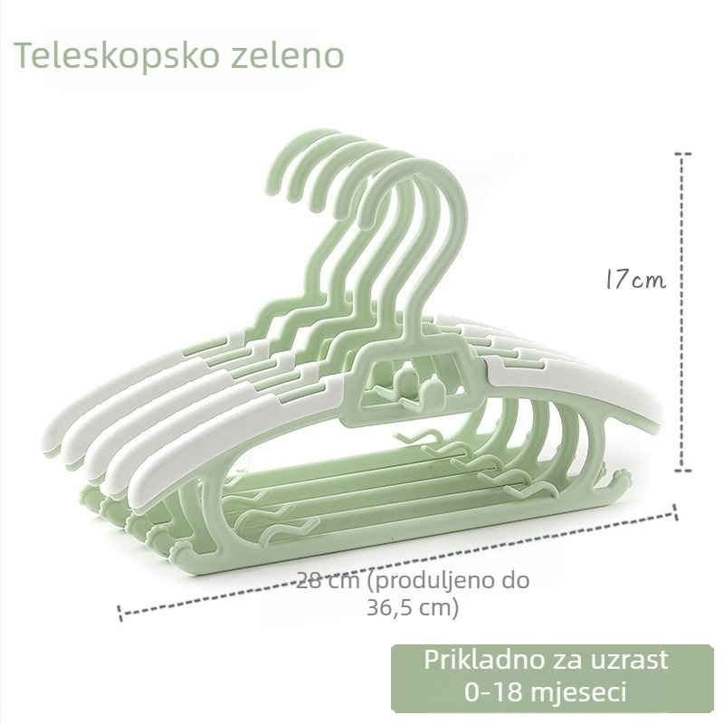 Dječja vješalica za odjeću s protukliznim dizajnom, bez tragova, višenamjenski stalak za sušenje odjeće