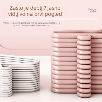Željezni držač za odjeću, ekstra debeli i produženi, protuklizni, pogodan za studentske domove