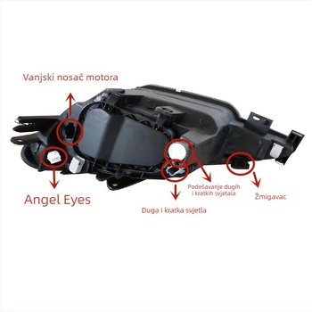Crna prednja svjetla s kristalnom lećom za Peugeot 206 (T11) 06-13