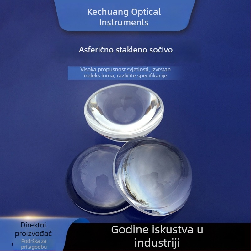 Asferična kondenzatorska leća Ø12,7 mm, F=8 mm, NA=0,78, bez premaza, optička leća za projekciju