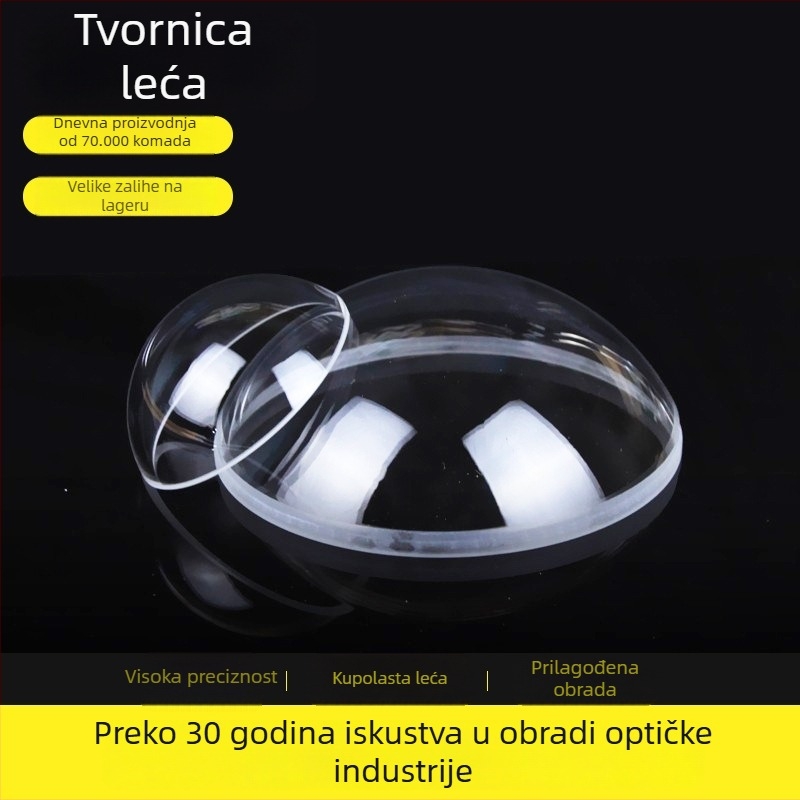 Sferna optička staklena leća s K9 kvarcna prizma, konveksna laserska leća, dostupna u više veličina.
