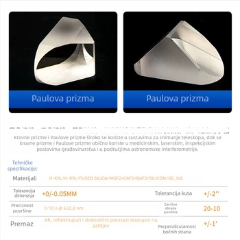 Paul Prism fuzirani kvarc — različite specifikacije, 20/10