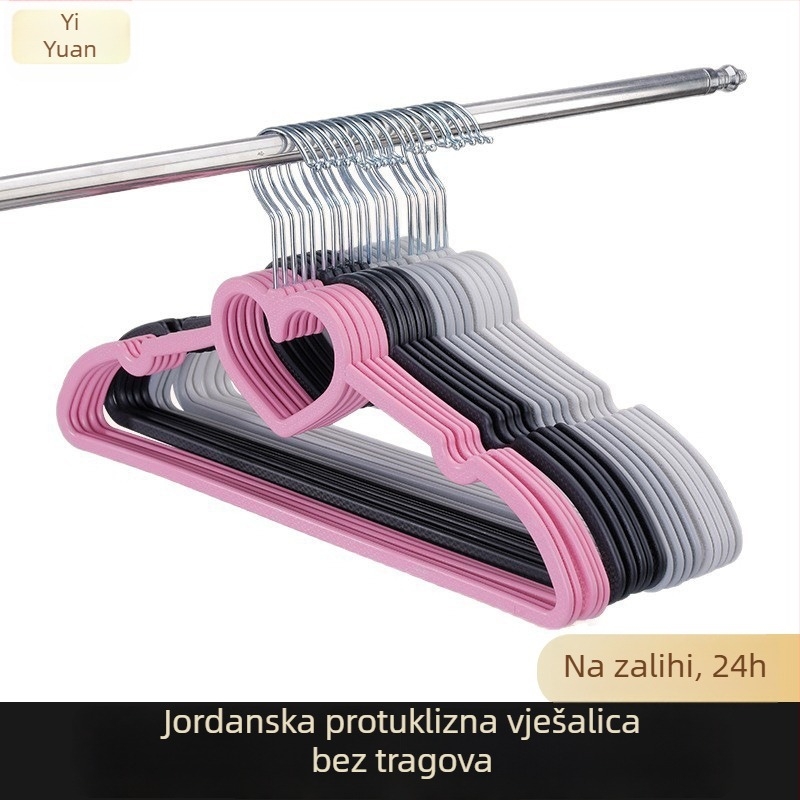Velur vješalice za odjeću, protuklizne, bez tragova, srcolikog oblika, magične vješalice za sušenje odjeće