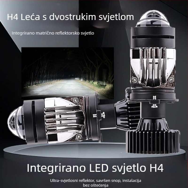 Y3 LED prednja svjetla za auto H4, Bi-Xenon leća, integrirani visoki i niski snop