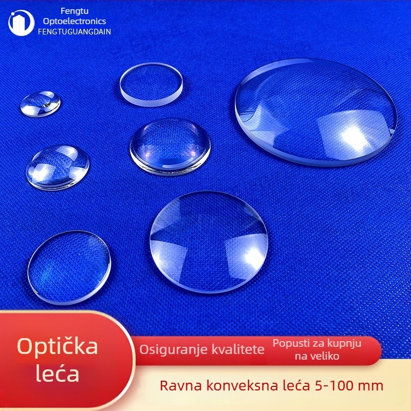 Dvojno konveksna leća za teleskop, optičko staklo K9 kvarc, promjer 3–300 mm