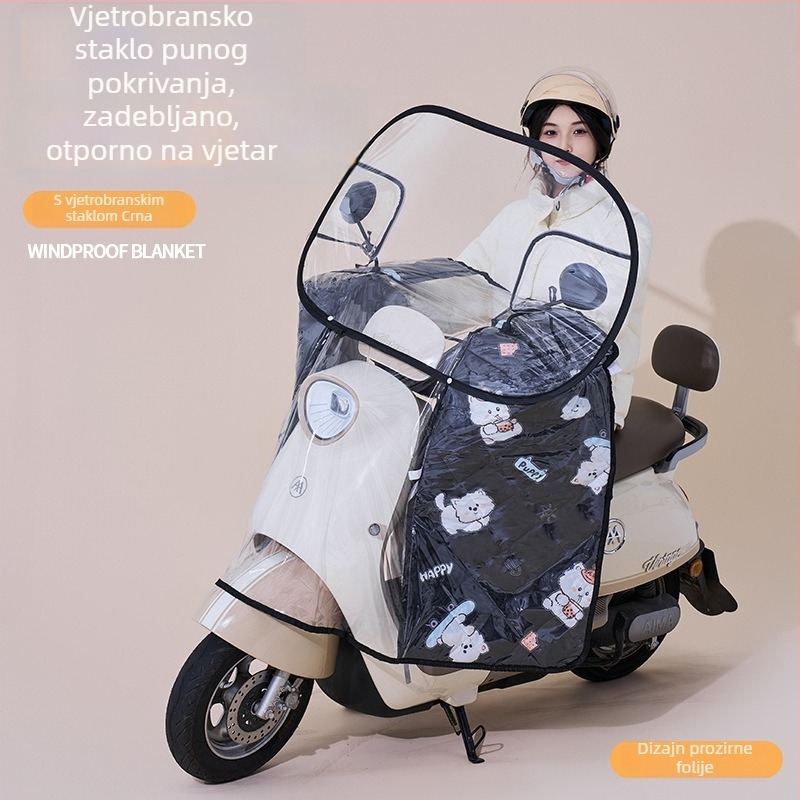 Vodootporni pokrov prednjeg vjetrobrana za električne bicikle i motocikle, sve sezone