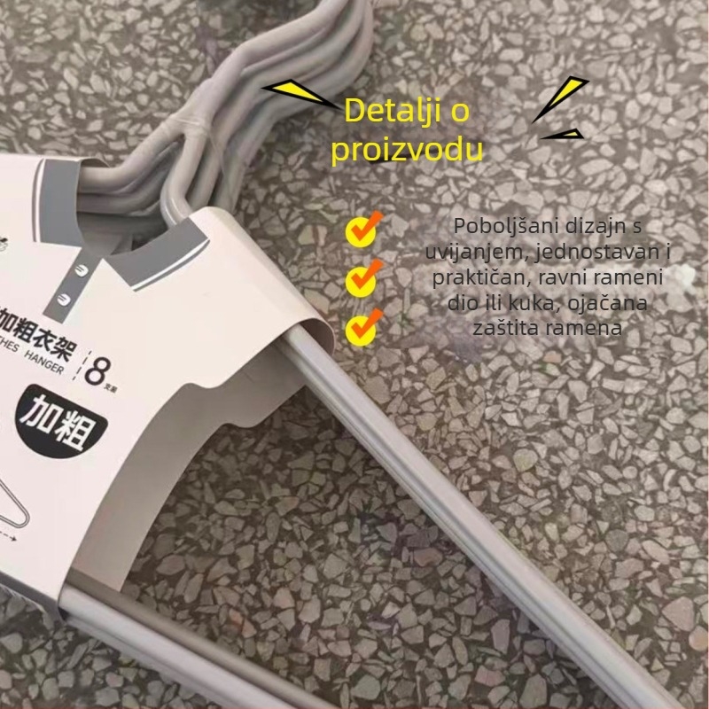 Zoetaro Protivklizna Vješalica Za Odjeću s Plastnim Premazom – Moderan Minimalistički Stil, Za Košulje, Hlače i Kravate