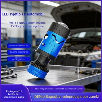 LED laserska svjetla s dvostrukim lećama, integrirani H4 visok i niski snop, visokokoncentrirano LED automobilsko svjetlo