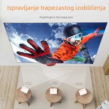 S6P 720p kućni projektor za spavaću sobu i kućni kino, projekcija zaslona s telefona, do 150 inča