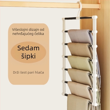 Višeslojni stalak za hlače sa protukliznom površinom za garderobu