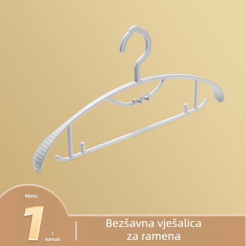 Plastična vješalica za odjeću sa širokim ramenima, protiv klizanja i protiv nabucivanja, za kućnu upotrebu, balkon i garderobu