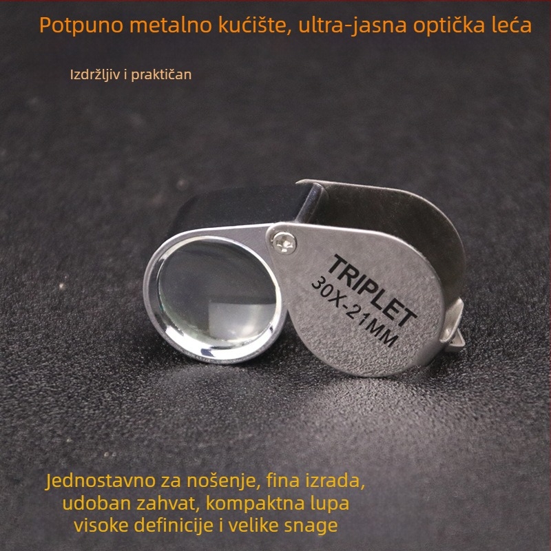 Prijenosni mikroskop s 30x povećanjem za filateliju, nakit, dijamante i dragulje, čaj i duhan, identifikaciju poštanskih marki i provjeru bankovnih novčanica