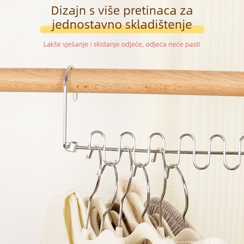Višefunkcionalna sklopiva vješalica za odjeću za dom ili studentski dom, štedi prostor, metalni višeslojni stalak za odjeću