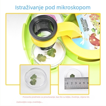 Dječji edukativni mikroskop za biološka istraživanja – promatranje insekata i biljaka, nastavna pomagala New Sunshine