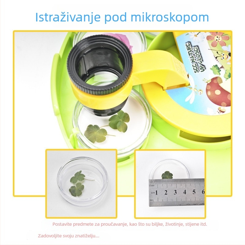 Dječji edukativni mikroskop za biološka istraživanja – promatranje insekata i biljaka, nastavna pomagala New Sunshine