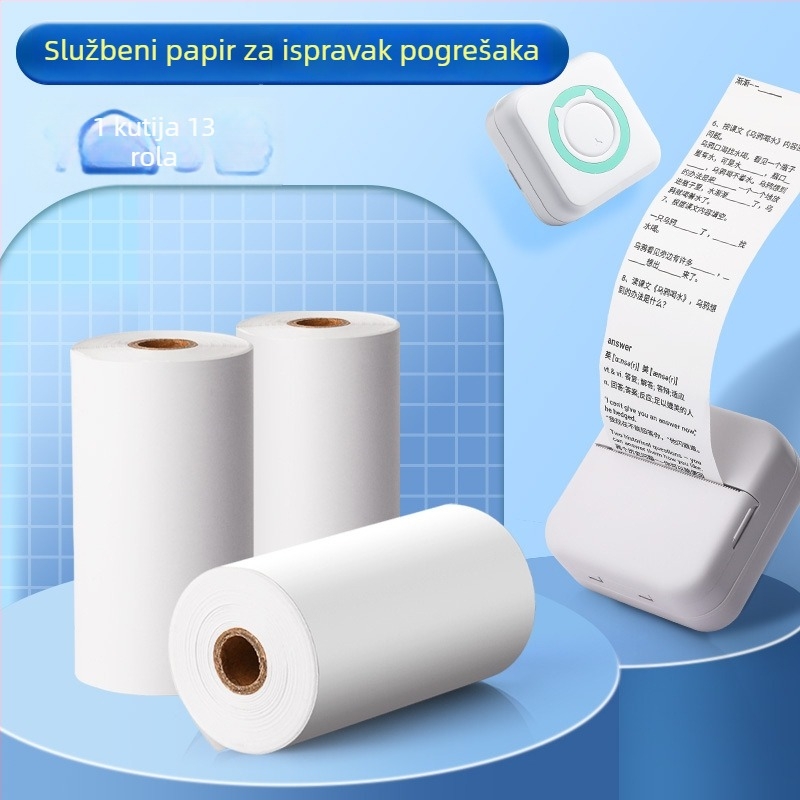 Bluetooth džepni termalni pisač za mobilne telefone, ispis bez mastila, mini termalni papir 57×25 mm