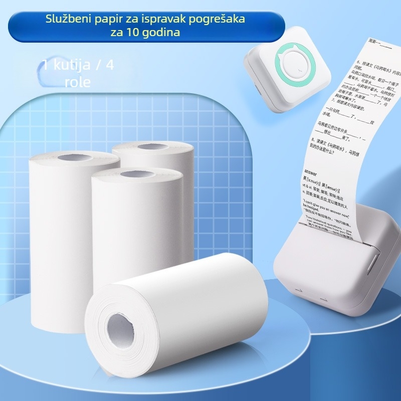 Bluetooth džepni termalni pisač za mobilne telefone, ispis bez mastila, mini termalni papir 57×25 mm