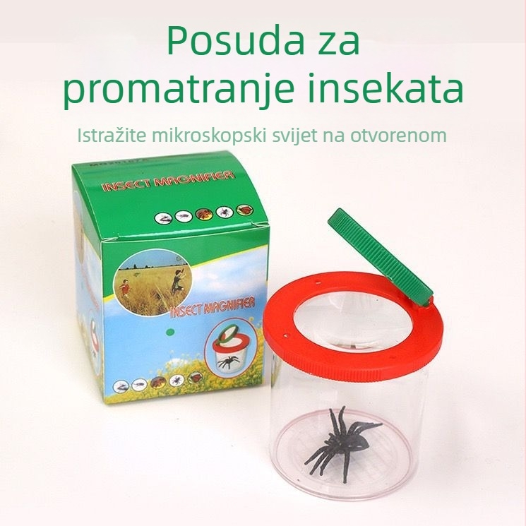 Dječja vanjska lupa za insekte, edukativni alat s posudom za promatranje izrađen od ekoloških materijala