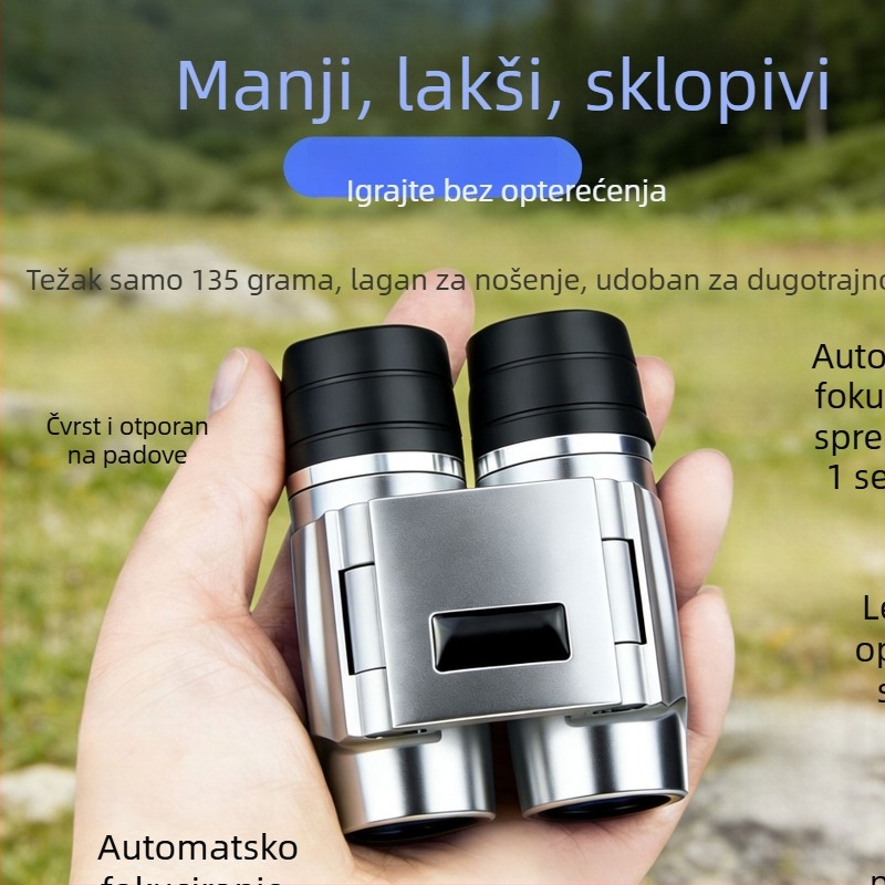 Nikolai 618 Dječje binokule s automatskim fokusom, za vanjsku upotrebu, HD kvaliteta pri slabom osvjetljenju