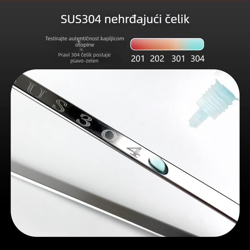 Držač za odjeću od nehrđajućeg čelika 304, debela ravna šipka, 8 mm čvrsta konstrukcija, sušilica za odjeću i hlače