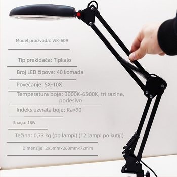 K609 klips LED povećalo – stolna lampa za čitanje, održavanje i zavarivanje