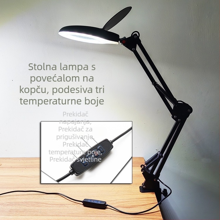 K609 klips LED povećalo – stolna lampa za čitanje, održavanje i zavarivanje