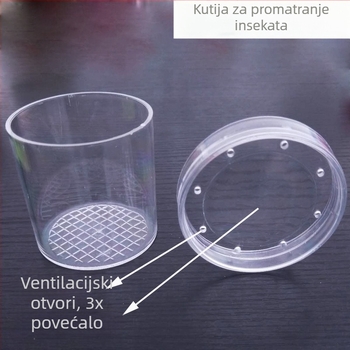 Kutija za promatranje kukaca za biološko poučavanje s 3× povećalom