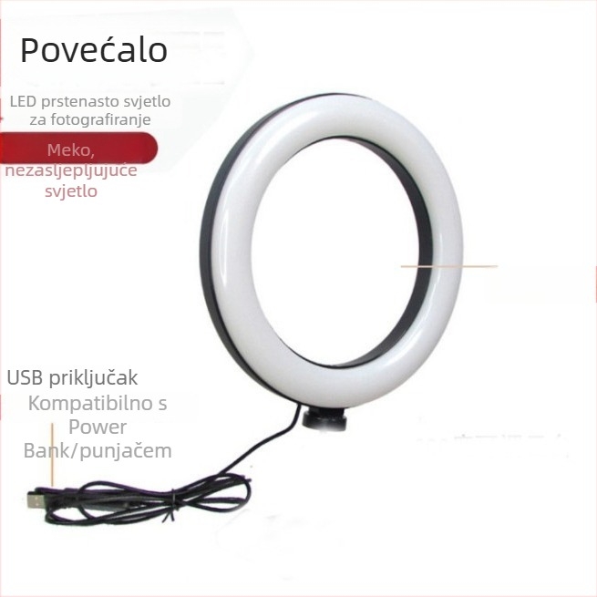LED klip lupa s LED rasvjetom za manikuru, šivanje, čitanje, popravke i zavarivanje — stolna, visoka definicija, zaštita očiju