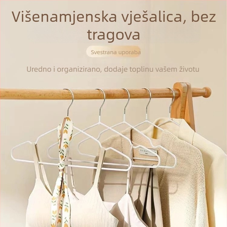 Deblja i produžena vješalica za odjeću za odrasle, protuklizna, dizajn bez šavova