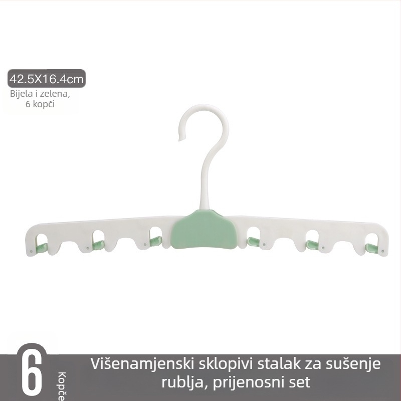 Prijenosne protuklizne sklopive štipaljke za odjeću, otporne na vjetar, s višestrukim klipsama za sušenje čarapa