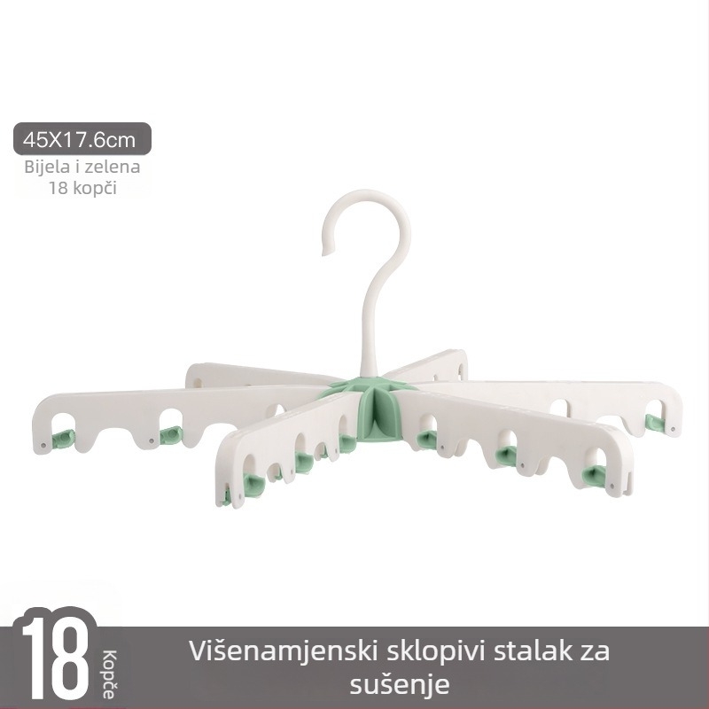 Prijenosne protuklizne sklopive štipaljke za odjeću, otporne na vjetar, s višestrukim klipsama za sušenje čarapa