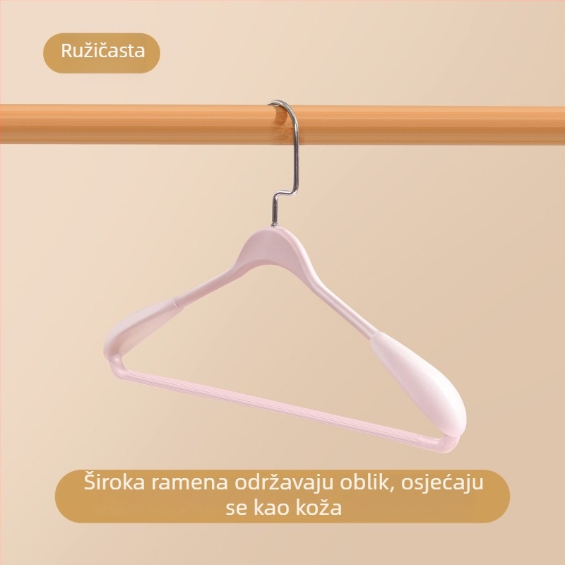 Vješalica za odjeću s širokim ramenima, bez tragova, za kućnu upotrebu — pogodna za odijela, kapute s perjem, kašmir i oversized odjeću.