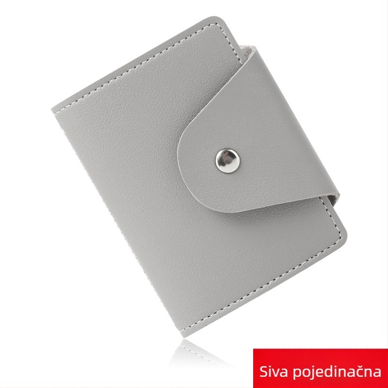 PU kožni kartični novčanik s zaštitom od krađe i magnetskom zaštitom, velika kapaciteta, višestruki džepovi za kartice i osobne dokumente, unisex.
