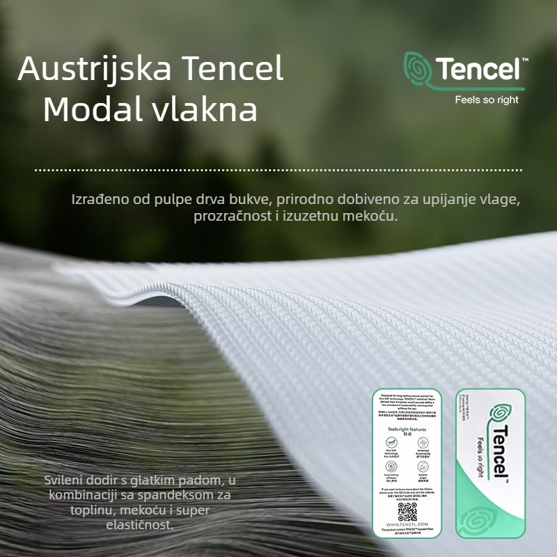 Ženski termalni set od Tencel Modala, antibakterijski, lagani, bez šavova, koži prijazan, uski kroj, visoka elastičnost, jesenski top i hlače