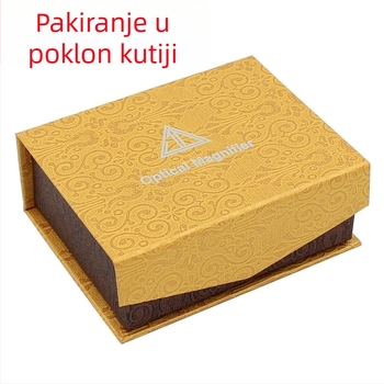 K9 optičko staklo zlatna cilindrična lupa za nakit, dijamante i antikvitete, povećanje 30x40