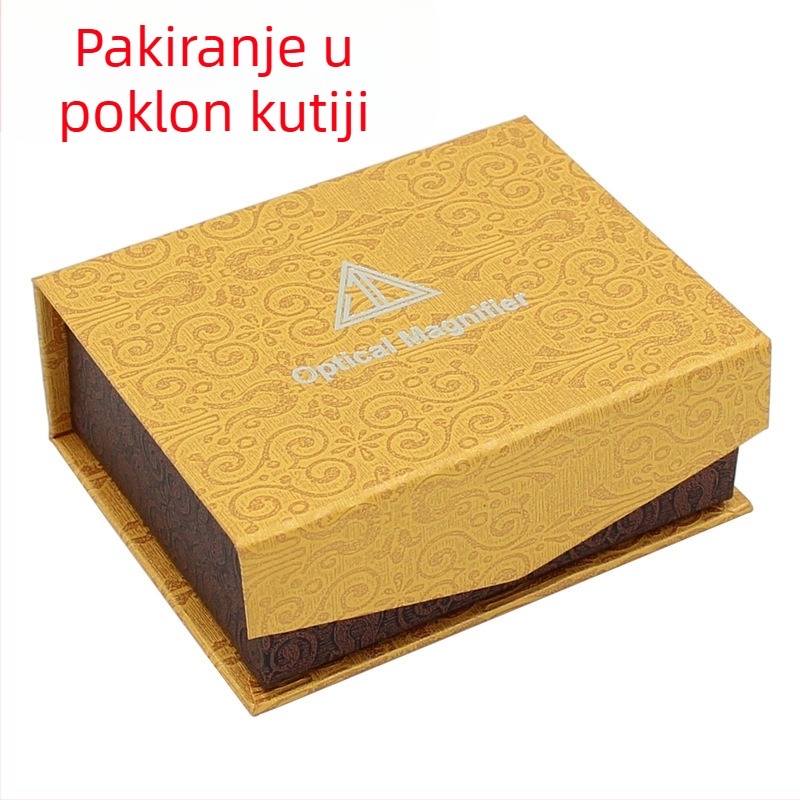 K9 optičko staklo zlatna cilindrična lupa za nakit, dijamante i antikvitete, povećanje 30x40