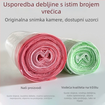 Debele, velike vreće za smeće s vezicom za kućnu upotrebu – crne kuhinjske vreće za otpad