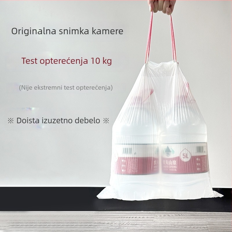 Debele, velike vreće za smeće s vezicom za kućnu upotrebu – crne kuhinjske vreće za otpad
