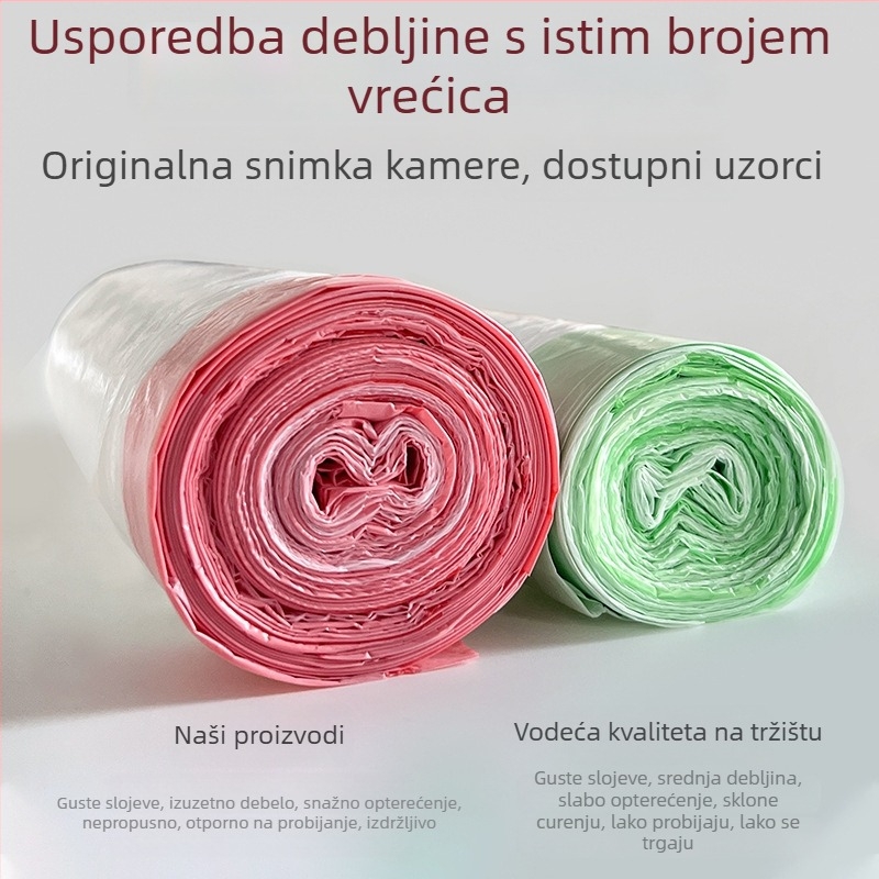 Debele, velike vreće za smeće s vezicom za kućnu upotrebu – crne kuhinjske vreće za otpad