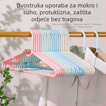 Prozirna plastična vješalica za odjeću s perlastim sjajem, protuklizna, za sušenje, velika veličina za odrasle