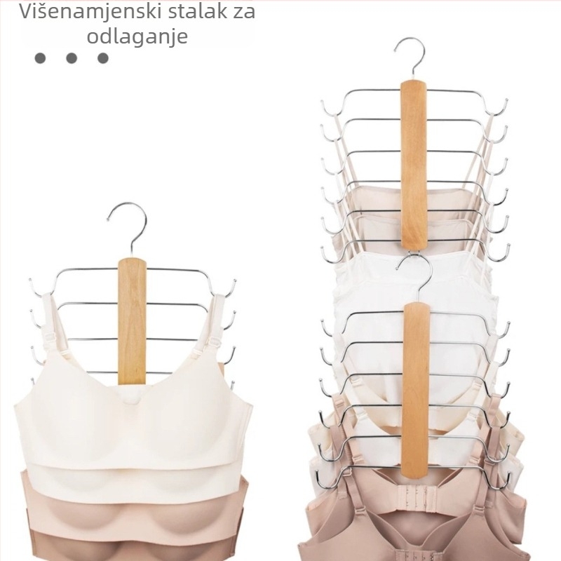 Višeslojna vješalica za donje rublje, metalna vješalica za grudnjake i majice
