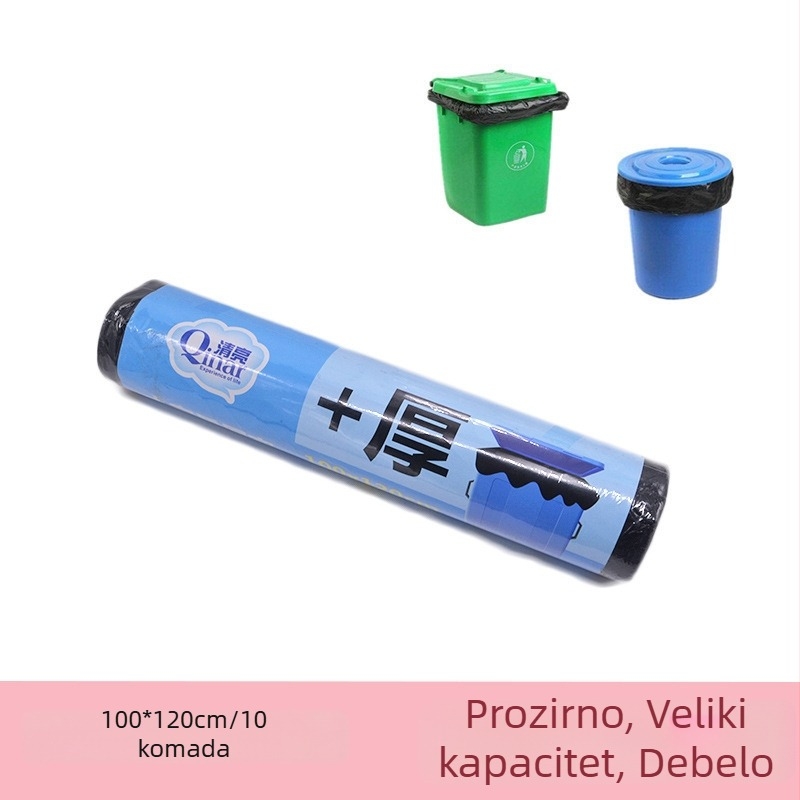Ekstra velike debele crne vreće za smeće, pogodne za catering i komercijalnu upotrebu, paket od 10 komada