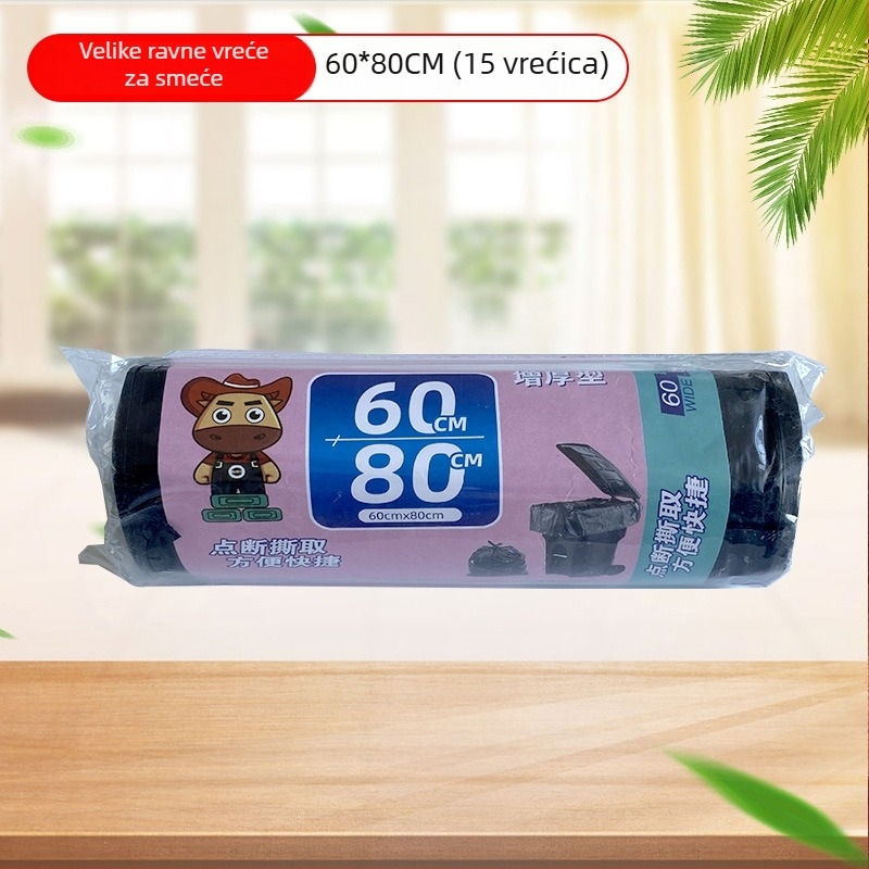 Ekstra velike crne vreće za otpad za vanjsku higijenu, visok kapacitet, za hotele i komercijalnu upotrebu