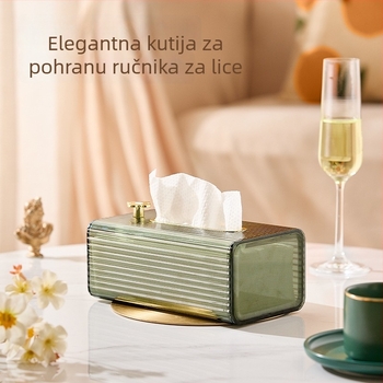 Zidna kutija za papirnate maramice i ručnike, s ljepilom, plastična, za kupaonicu i kuhinju