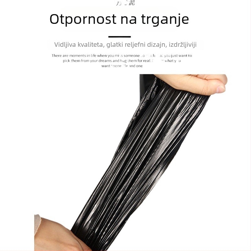 Deblja velika vreća za smeće, crna, 60×80 cm, u roli, pogodna za hotele, kućanstva i komercijalnu upotrebu