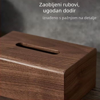 Kutija za maramice od orašćevog drveta za dnevni boravak i stol za kavu – drveno skladište papirnatih maramica