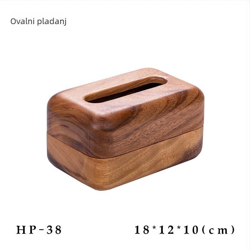 Kutija za maramice od južnoameričkog oraha, masivno drvo, minimalistički kineski stil